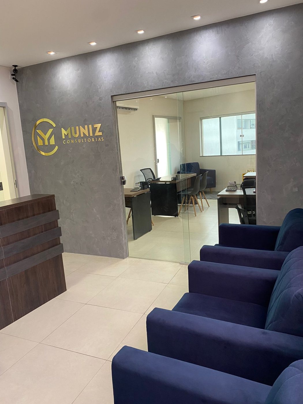 Sala da gerência do escritório da Muniz Consultorias